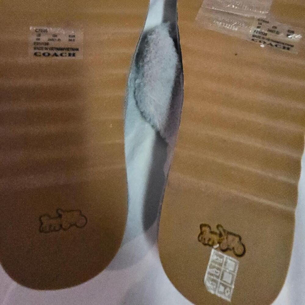 Coach Hampton Faux Fur Flip Flop - Picture 6 of 8